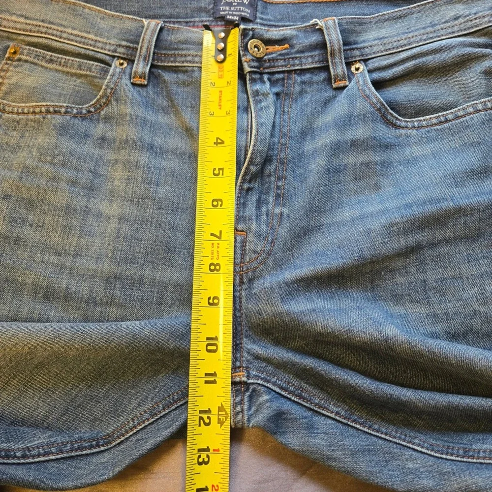 J. Crew The Sutton Mens 34(32)x34(36) Straight Leg‎ Blue Wash Denim Jeans READ